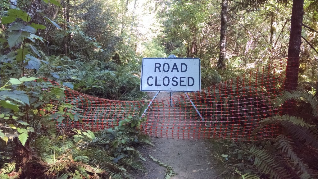 Oregon Discovery Trail - Lake Crescent - Road Closed